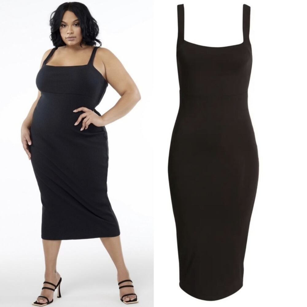 Good American 90s Ribbed Tank Dress